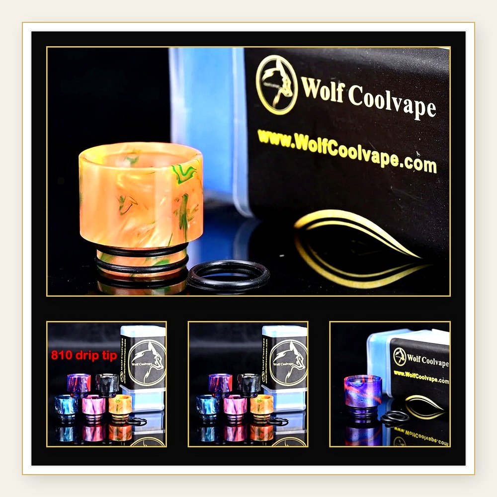 Drip Tip Resin - Wolfcoolvape 810 Drip Tips - Set