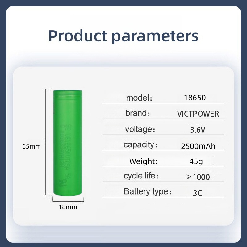 Vape Battery 18650 - Victpower Batteria 18650 originale ad alta