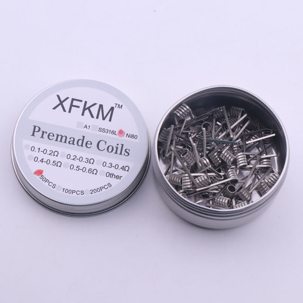 Clapton Wire Pre Built - NI80 50/100 Diametro interno precostruito Bobina