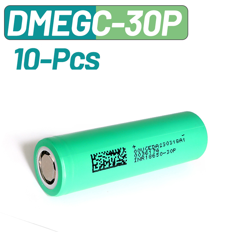 Vape Battery 18650 - 10PCS DMEGC 30P INR18650 3000mAh 3.7V