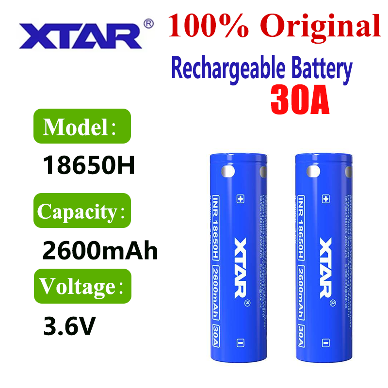 Vape Battery 18650 - Batteria Originale XTAR 18650 2600mAh CDR