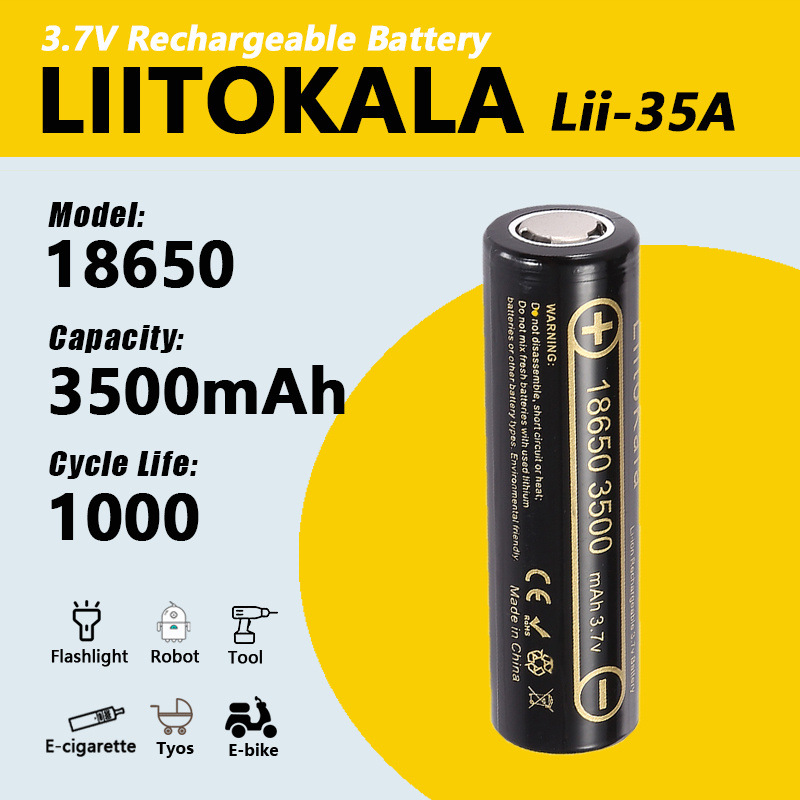 2-10 pezzi LiitoKala Lii-35A 1 - Vape Battery 18650 recensione e prezzo